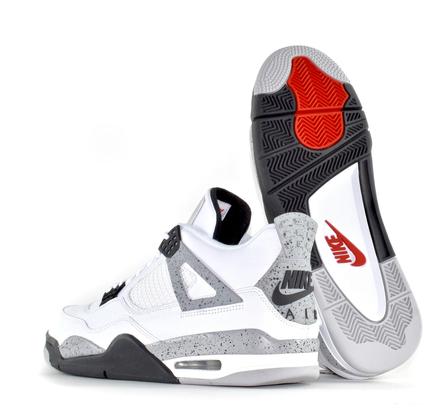 Nike Air Jordan 4 IV White/Cement "NIKE AIR" Size 12