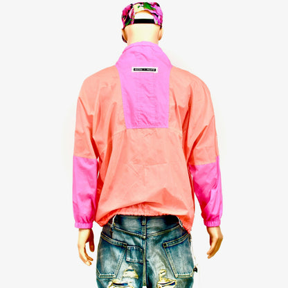Ocean Pacific 90's Neon Pulloer Windbreaker Size Large