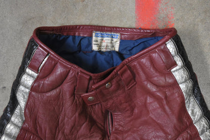Hondaline Honda Motocross Motorcycle Red Leather MX Racing Pants 34