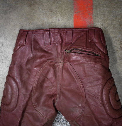 Hondaline Honda Motocross Motorcycle Red Leather MX Racing Pants 34