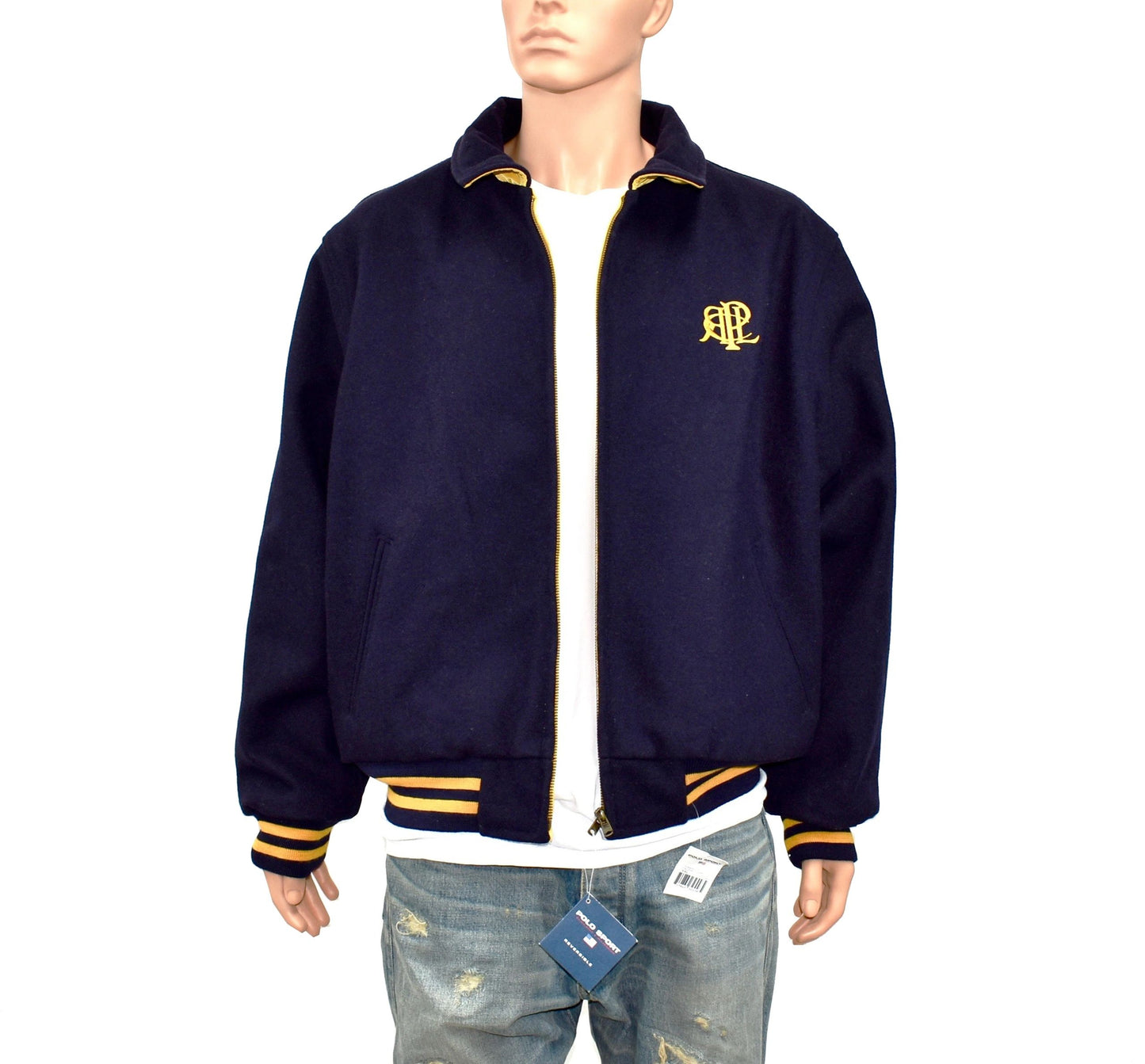 Polo CPRL Ralph Lauren Reversible Wool Letterman Jacket NEW XXL