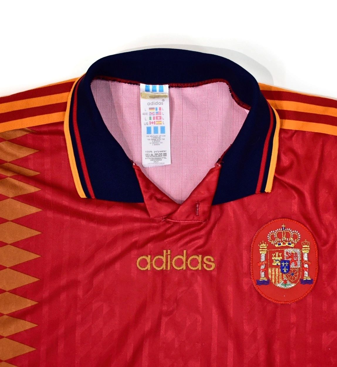 Adidas Spain 1994 World Cup Soccer Jersey