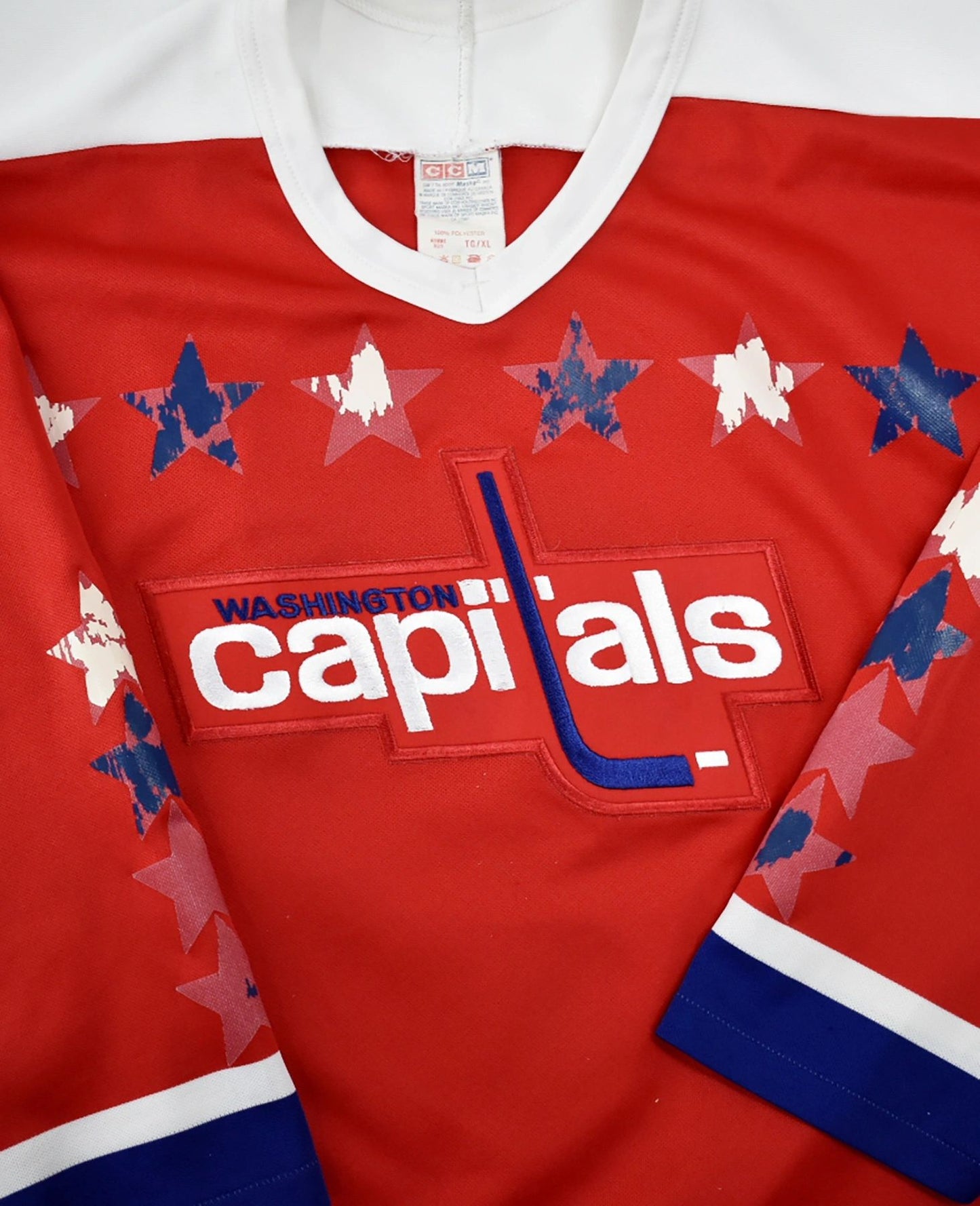 Washington Capitals 1994 Rare CCM Dave Poulin Hockey Jersey