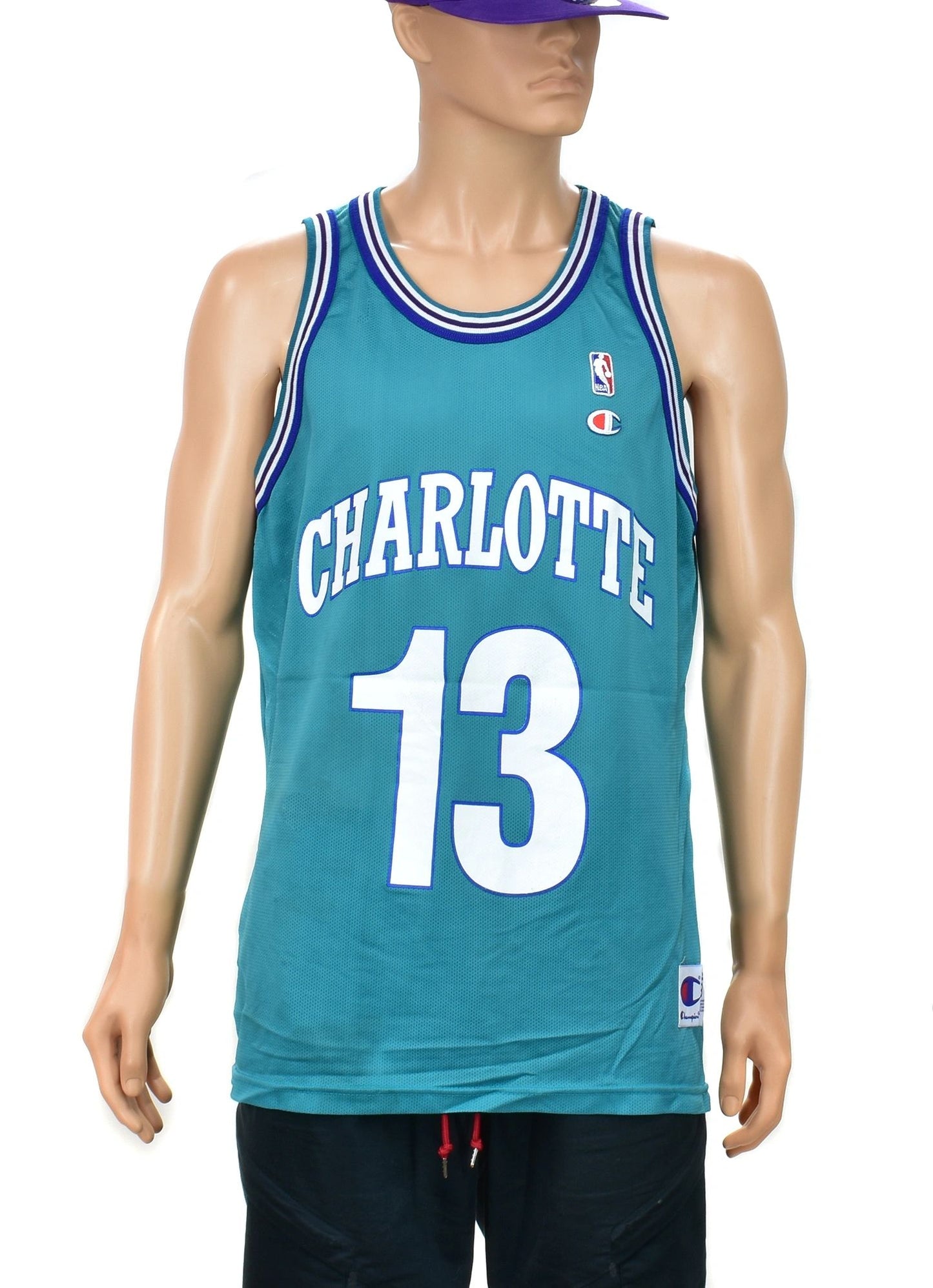 Charlotte Hornets Kendal Gill Champion Jersey Size 48