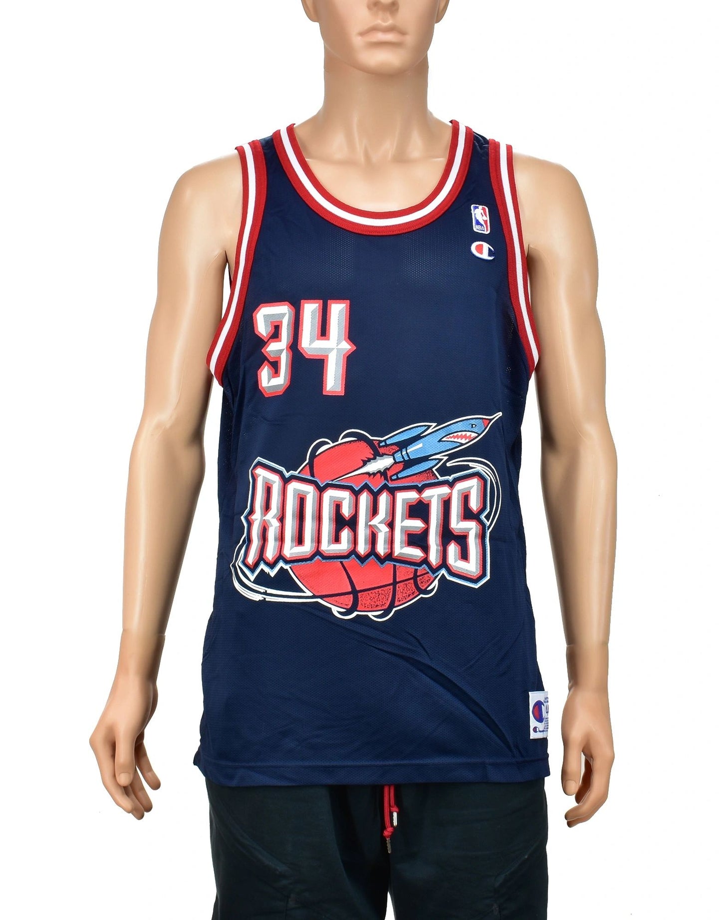 Houston Rockets Hakeem Olajuwon Champion Jersey Size 44