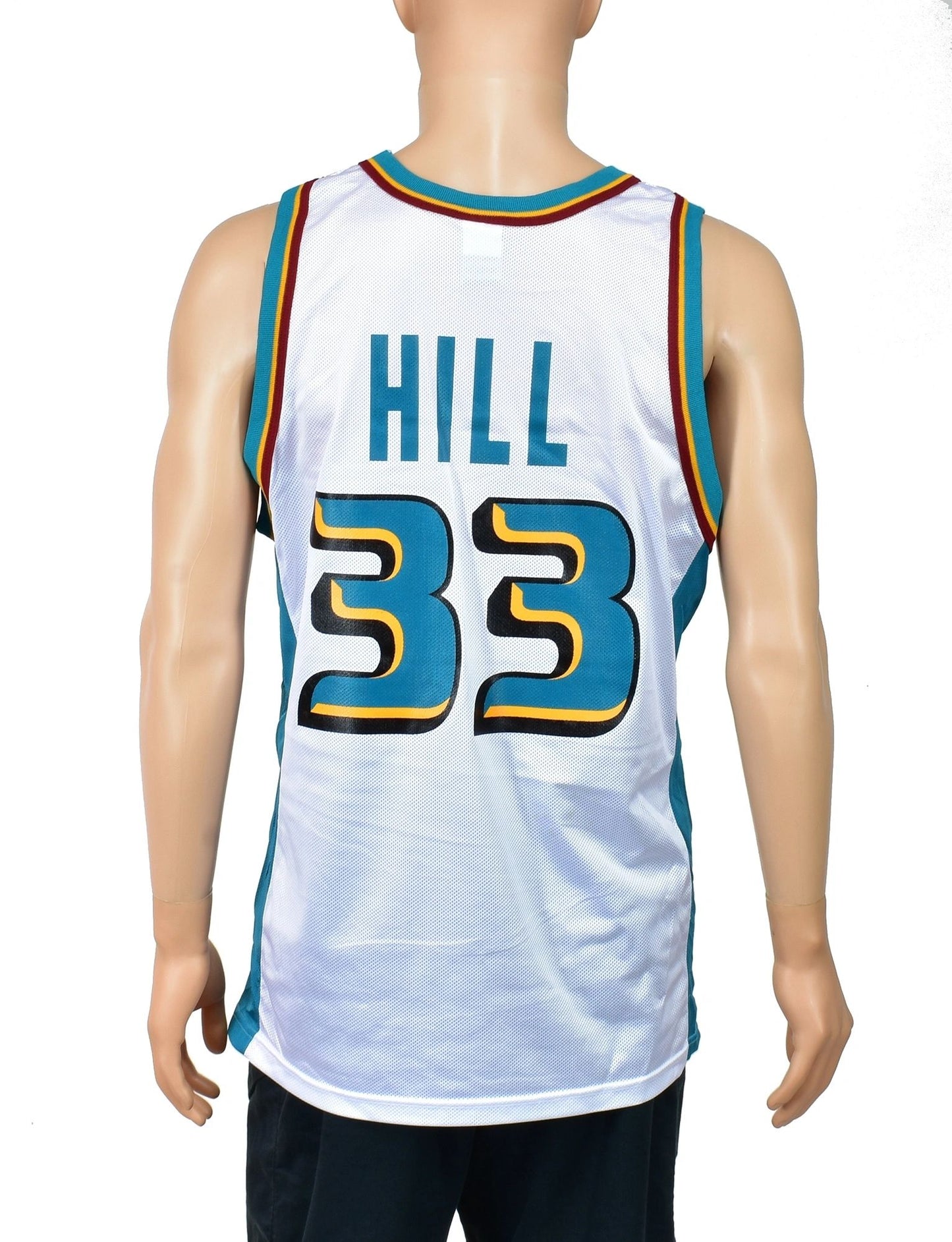 Detroit Pistons Grant Hill Home Champion Jersey Size 44