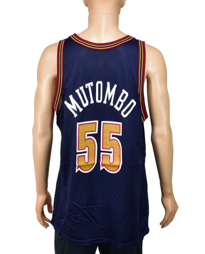Denver Nuggets Dikembe Mutombo Champion Jersey Size 48