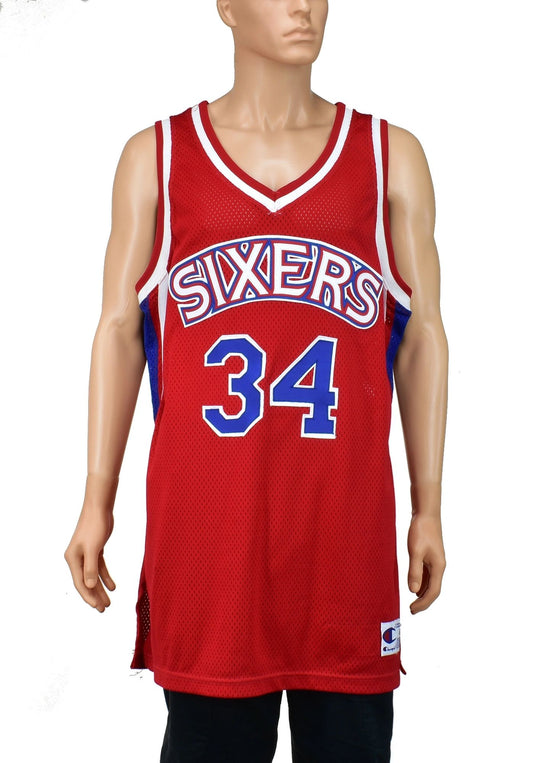Philadelphia 76ers Charles Barkley Authentic Champion Jersey Size 48