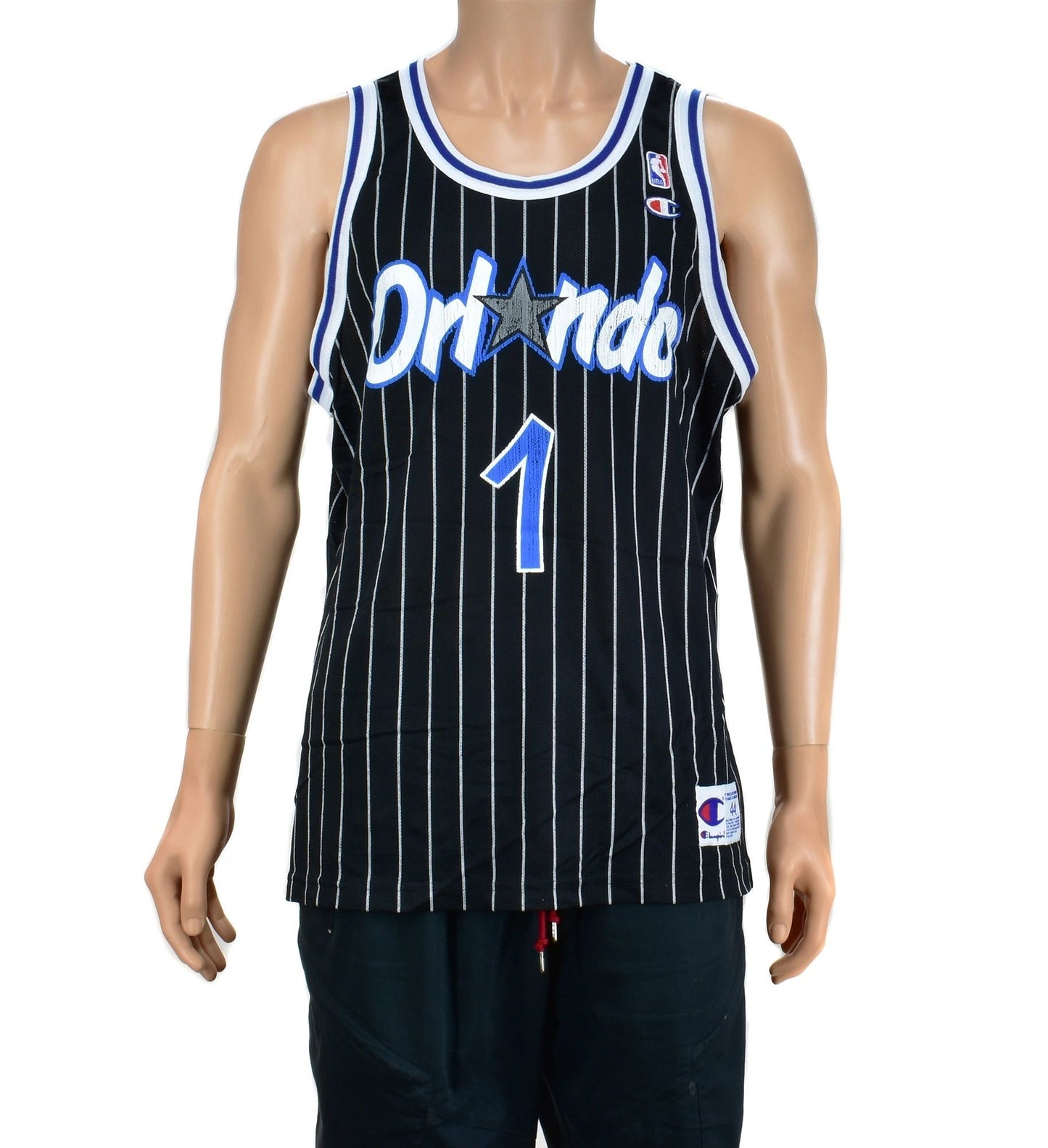 Penny Hardaway Orlando Magic Pinstripe Champion Jersey Sz. 44