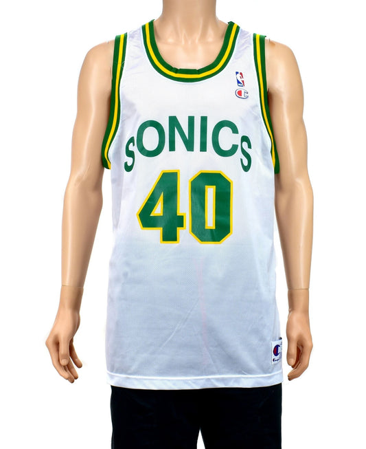 Seattle Supersonics Shawn Kemp Champion Jersey Size 48