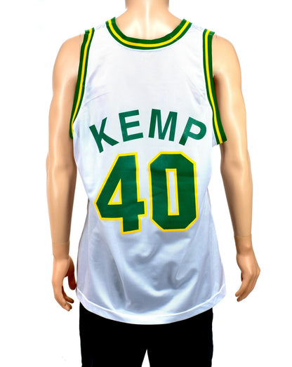 Seattle Supersonics Shawn Kemp Champion Jersey Size 48