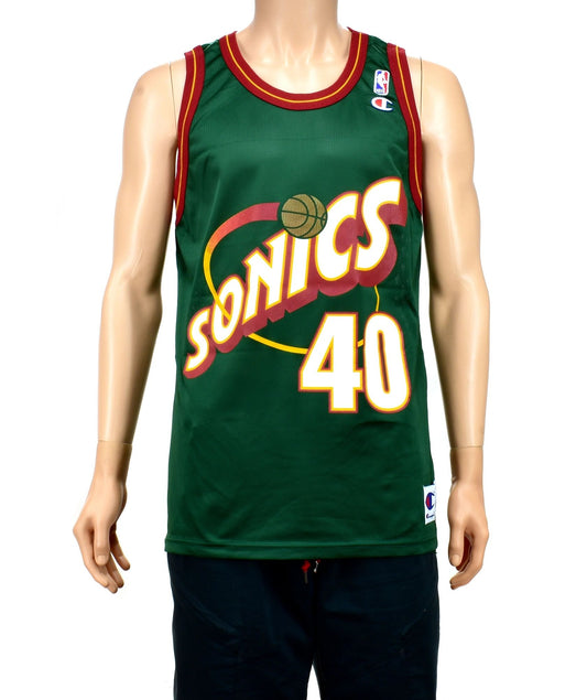 Seattle Supersonics Shawn Kemp Champion Jersey Size 44