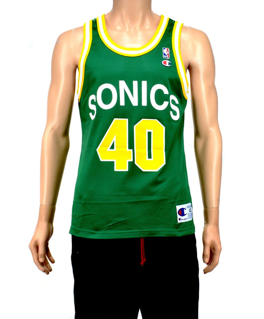 Seattle Supersonics Shawn Kemp Champion Jersey Size 40