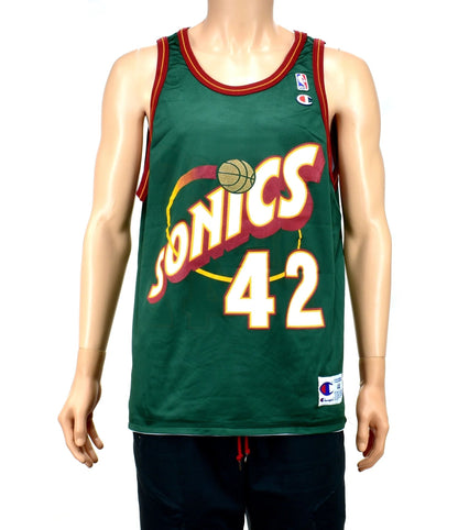 Seattle Supersonics Vin Baker Reversible Champion Jersey Size 44
