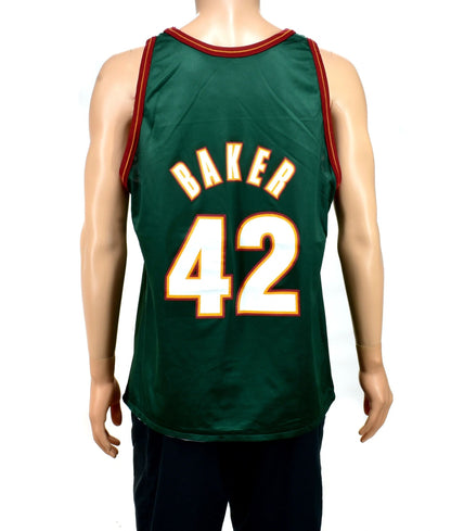 Seattle Supersonics Vin Baker Reversible Champion Jersey Size 44