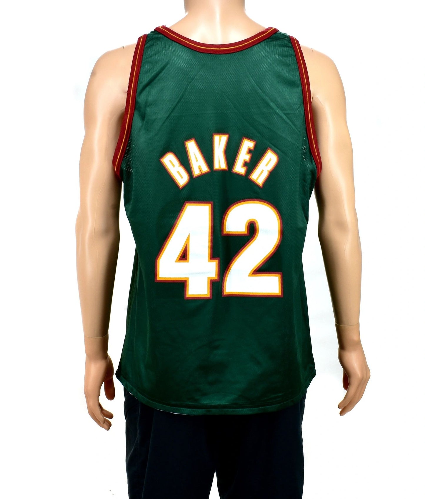 Seattle Supersonics Vin Baker Reversible Champion Jersey Size 44