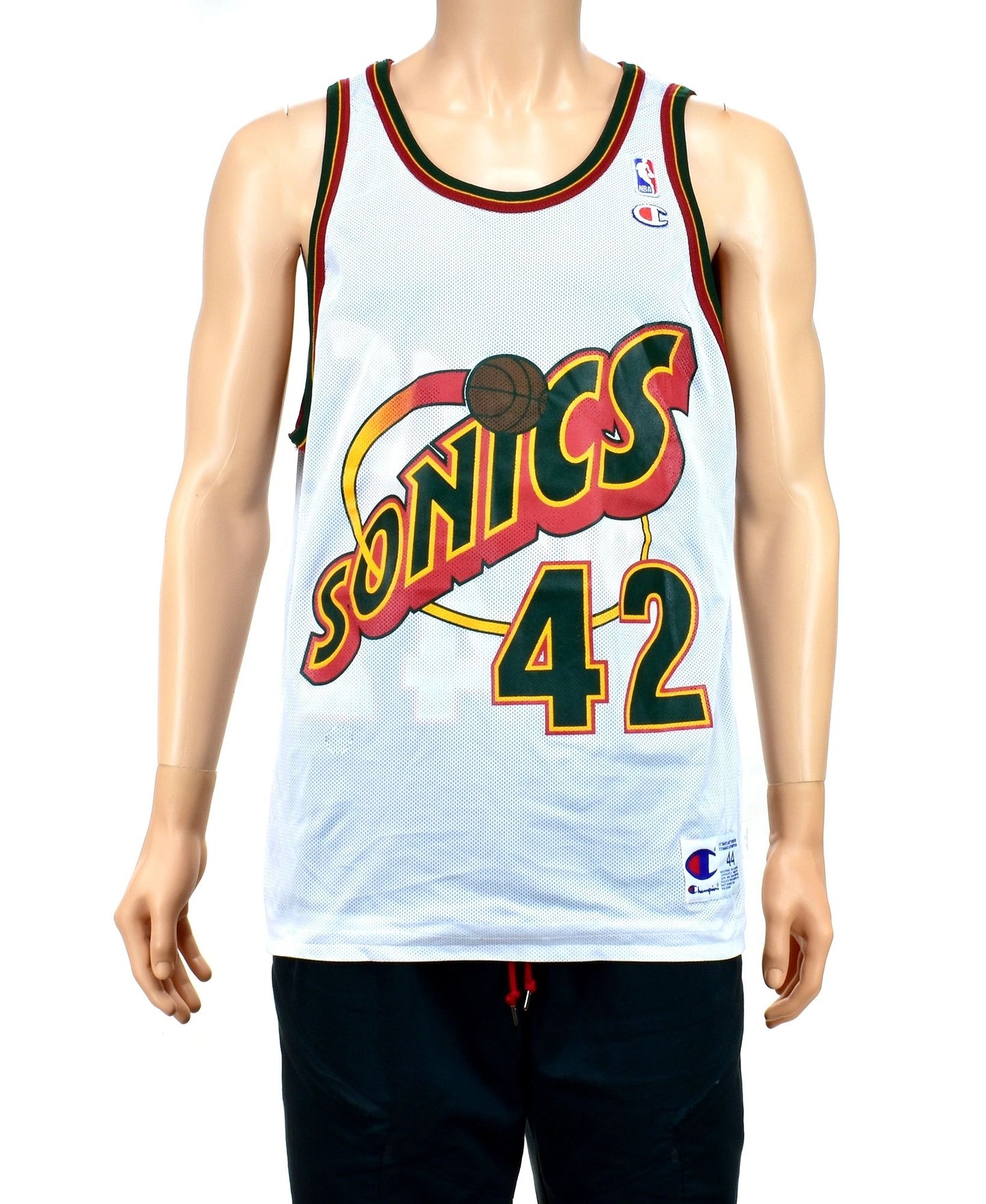 Seattle Supersonics Vin Baker Reversible Champion Jersey Size 44