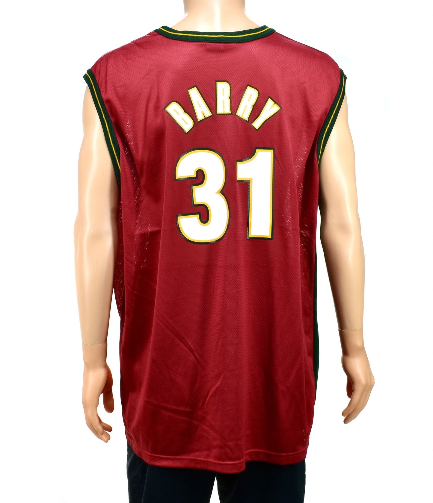 Seattle Supersonics Brent Barry Champion Jersey Size 48