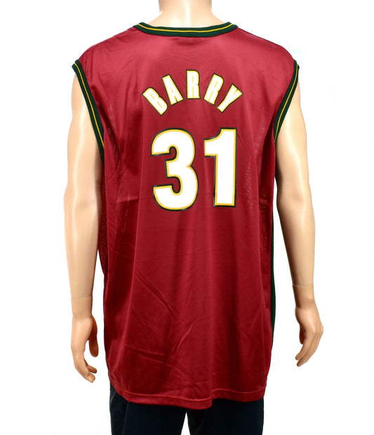 Seattle Supersonics Brent Barry Champion Jersey Size 48