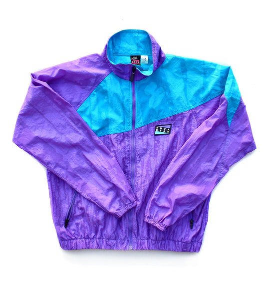 Nike Aqua Gear Color Block Grape Windbreaker Jacket Size XL