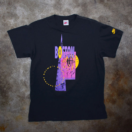 Nike Gray Tag Huarache John Lennon Boston Marathon "INSTANT KARMA" Shirt