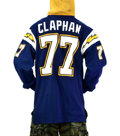 Game Used 1980s San Diego Chargers Cold Weather 24 OZ. Durene LS Jersey w/ Pockets