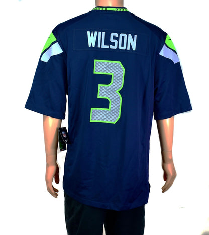 Seattle Seahawks Russell Wilson Super Bowl XLVIII Patch Nike Jersey NEW Sz. XL
