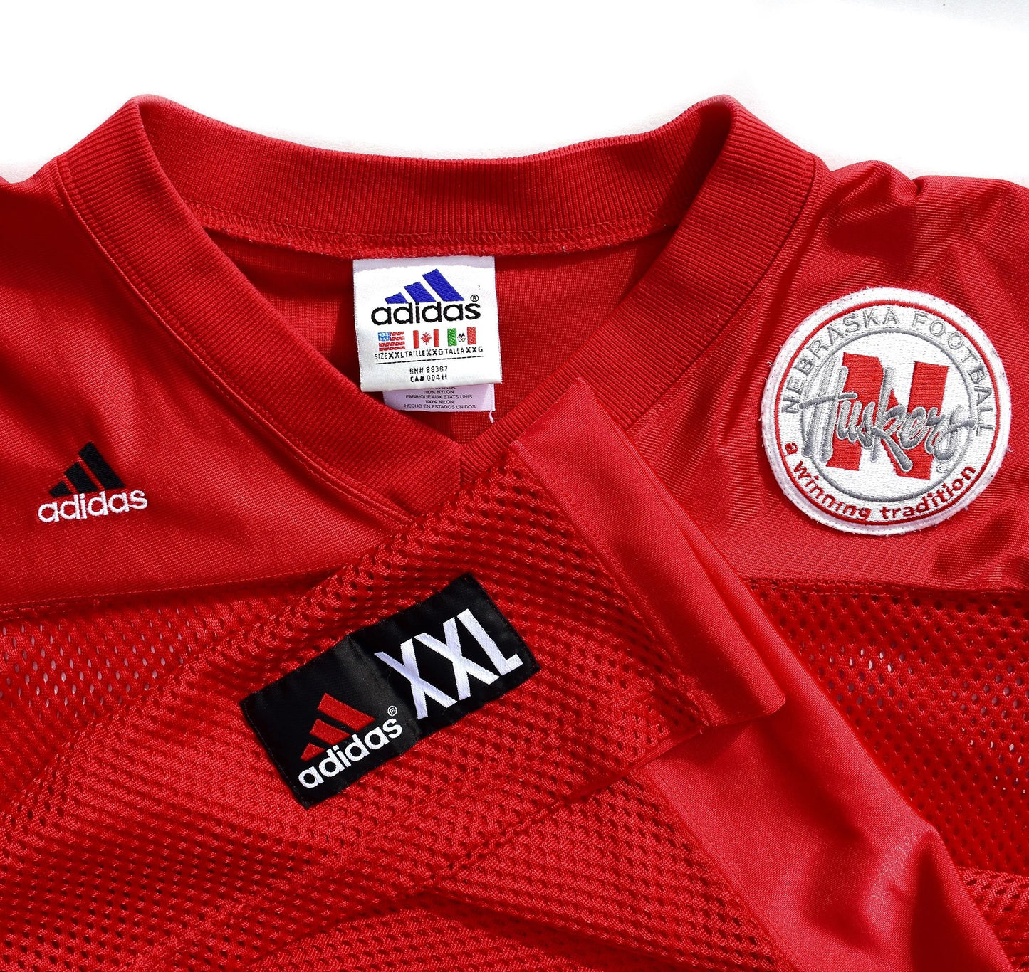 Blank Nebraska Cornhuskers Adidas Authentic Game Cut Jersey Size XXL
