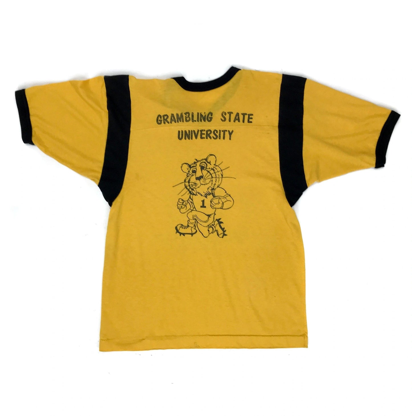 Grambling State University 70's Thin Cut & Sew Ringer Poly Blend Tee