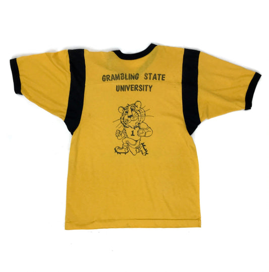 Grambling State University 70's Thin Cut & Sew Ringer Poly Blend Tee