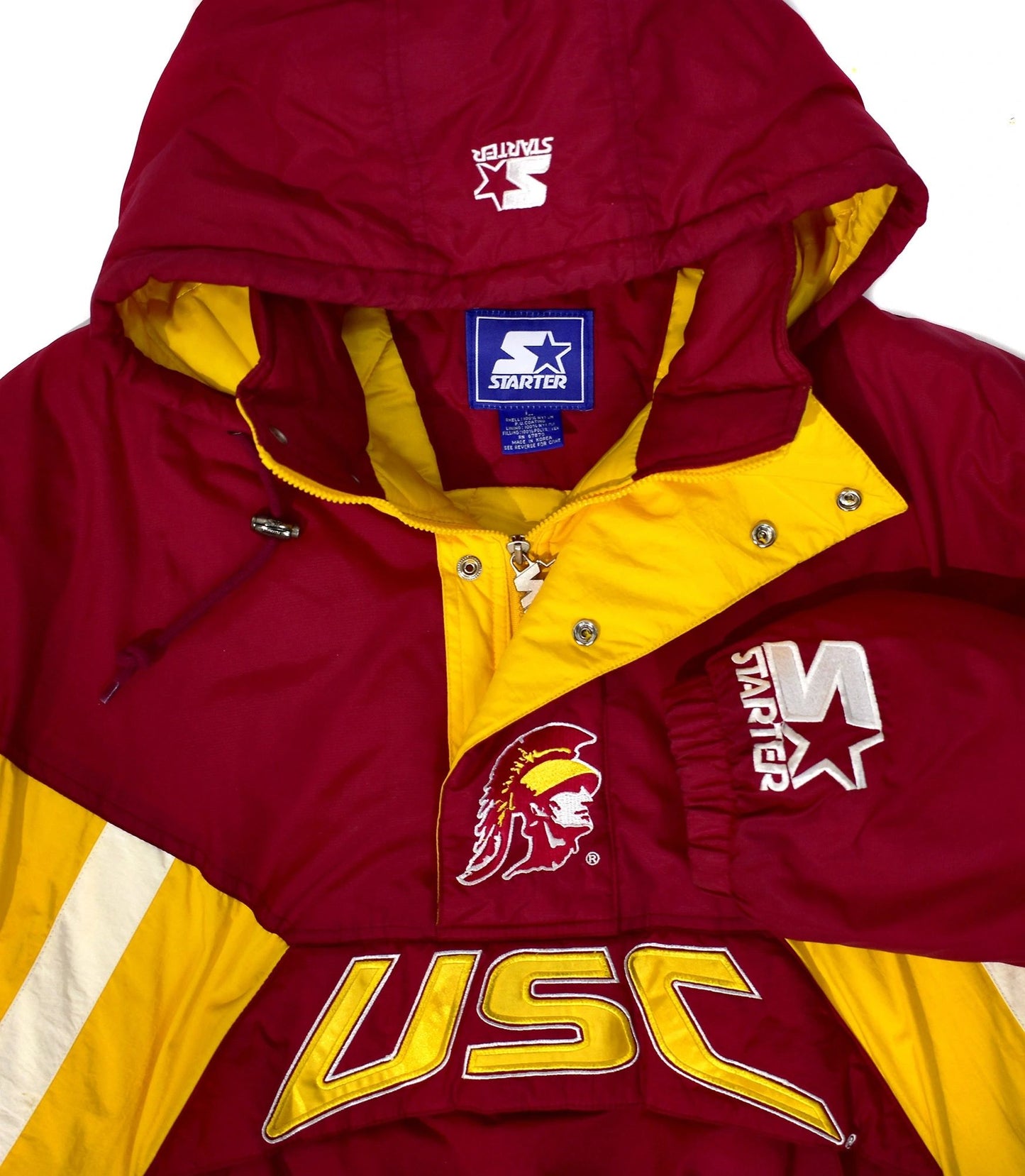 USC Starter University Southern Cal Pullover Jacket Size Large