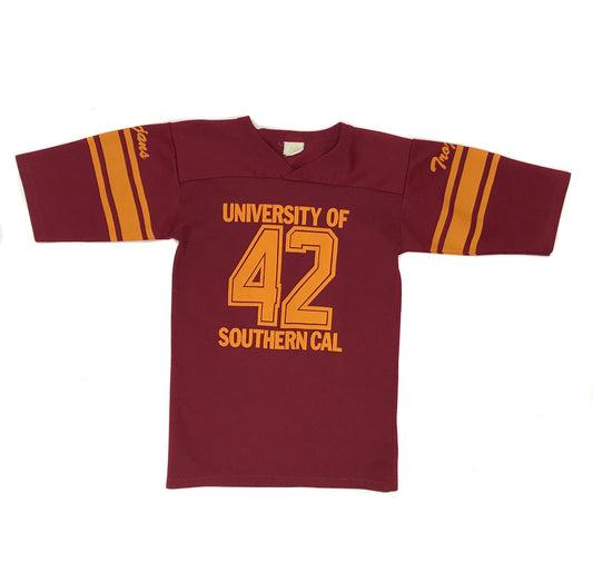 USC Ronnie Lott 1970's Poly Knit 3/4 Sleeve Football Jersey Size Large