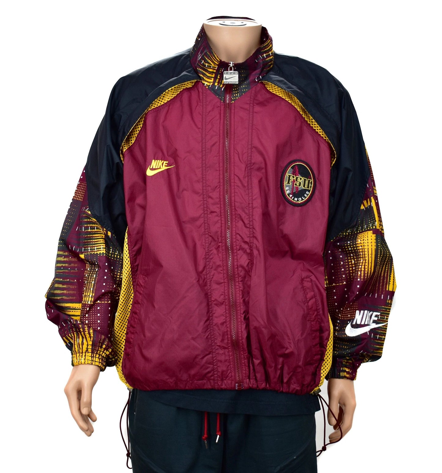 Florida State University Nike FSU 90s Nike nylon Cut & Sew Jacket NEW Size XL