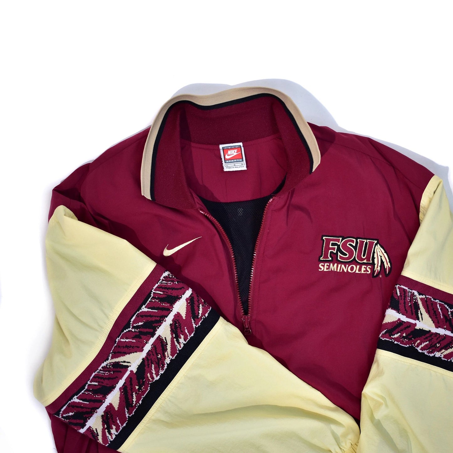 Florida State Seminoles Nike FSU 90s Pullover Zip Jacket Size Large