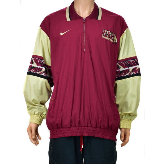 Florida State Seminoles Nike FSU 90s Pullover Zip Jacket Size Large