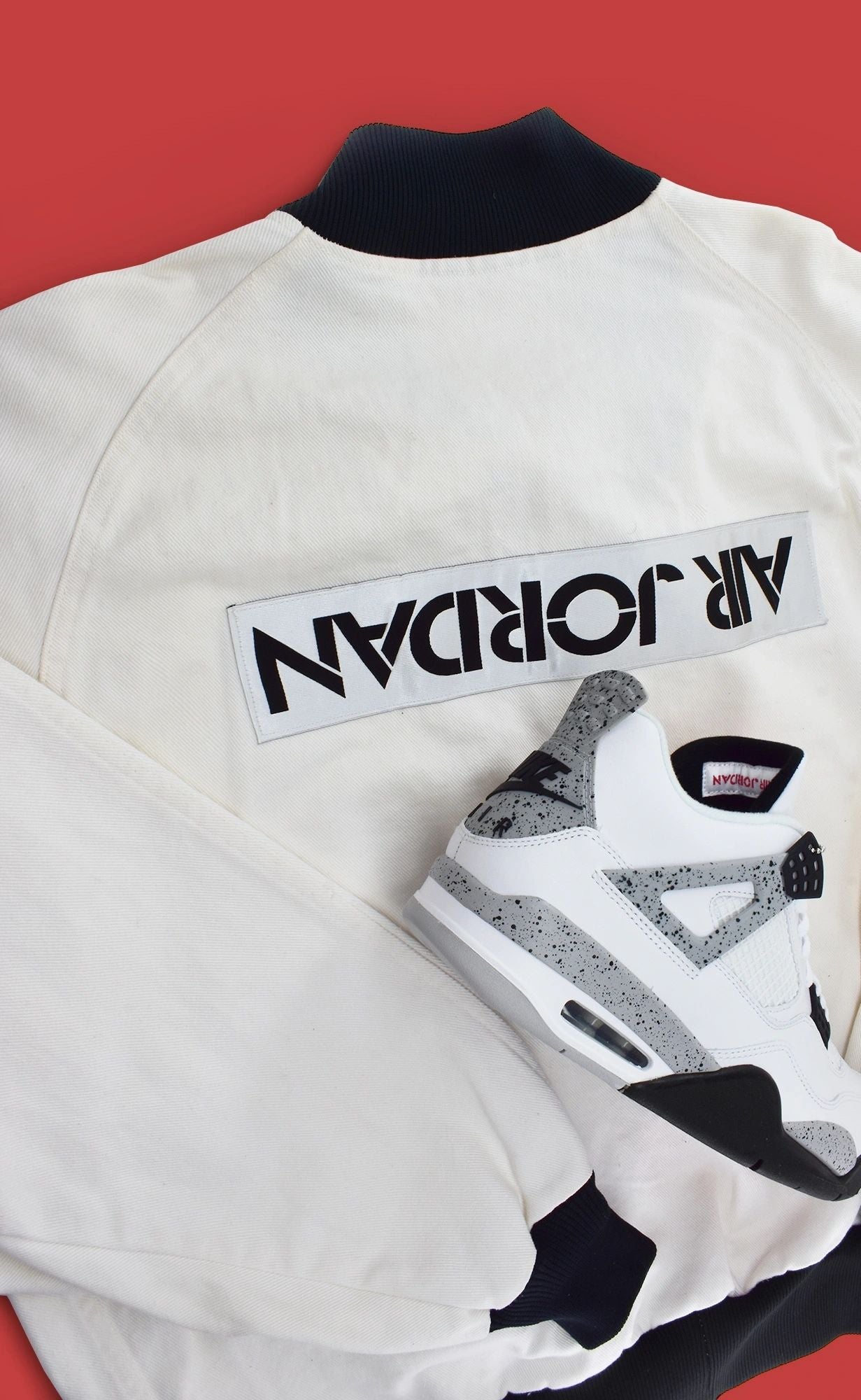 1/1 Nike Air Jordan 4 IV 1989 White Denim Sample Flight Jacket