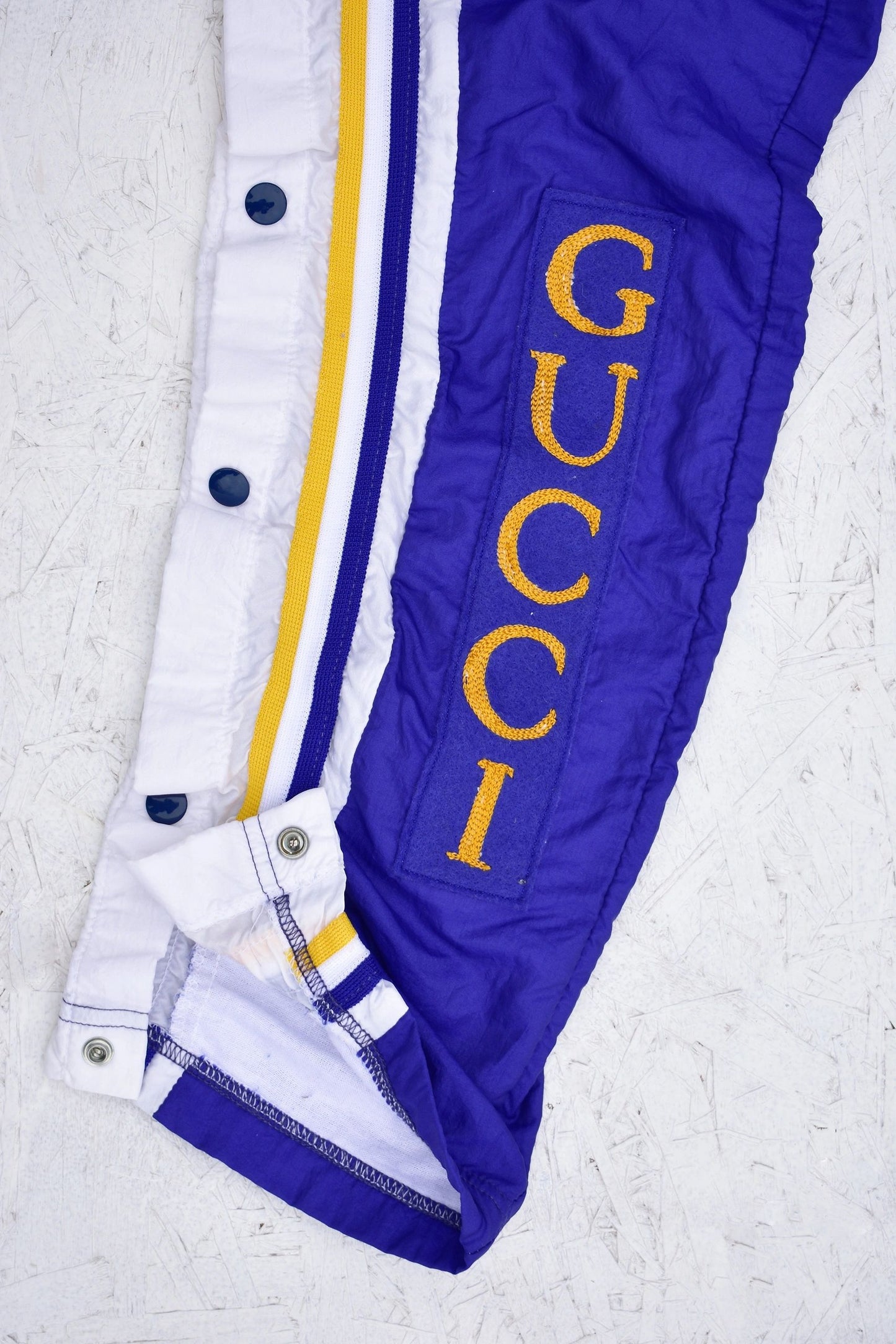 1/1 Gucci Inspired 90's Bootleg Chain Stitched Crinkle Nylon Track Suit