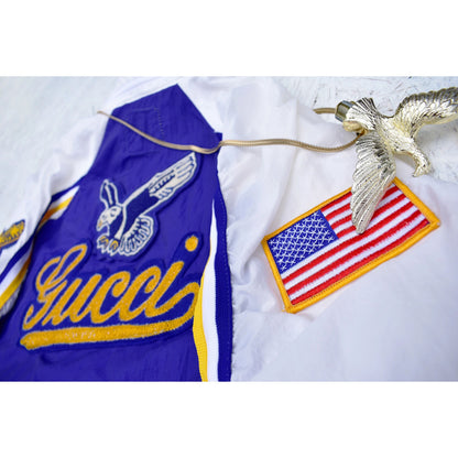 1/1 Gucci Inspired 90's Bootleg Chain Stitched Crinkle Nylon Track Suit