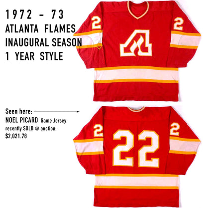 1/1 Atlanta Flames 1972 Durene Custom Chainstitched Hockey Jersey "404"