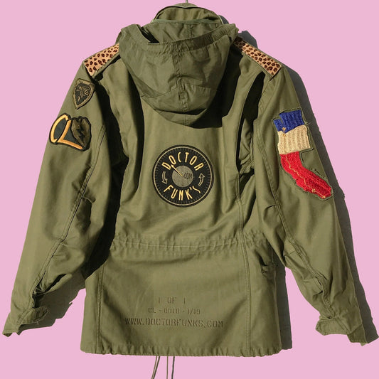 1/1 M-65 Alpha Industries OG-107 Custom Patched Military Jacket