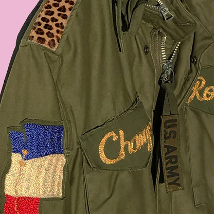 1/1 M-65 Alpha Industries OG-107 Custom Patched Military Jacket