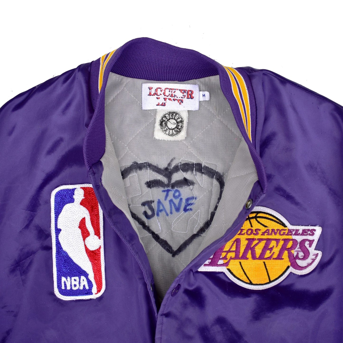 1/1 Los Angeles Lakers Custom Chain Stitch NBA Satin Jacket