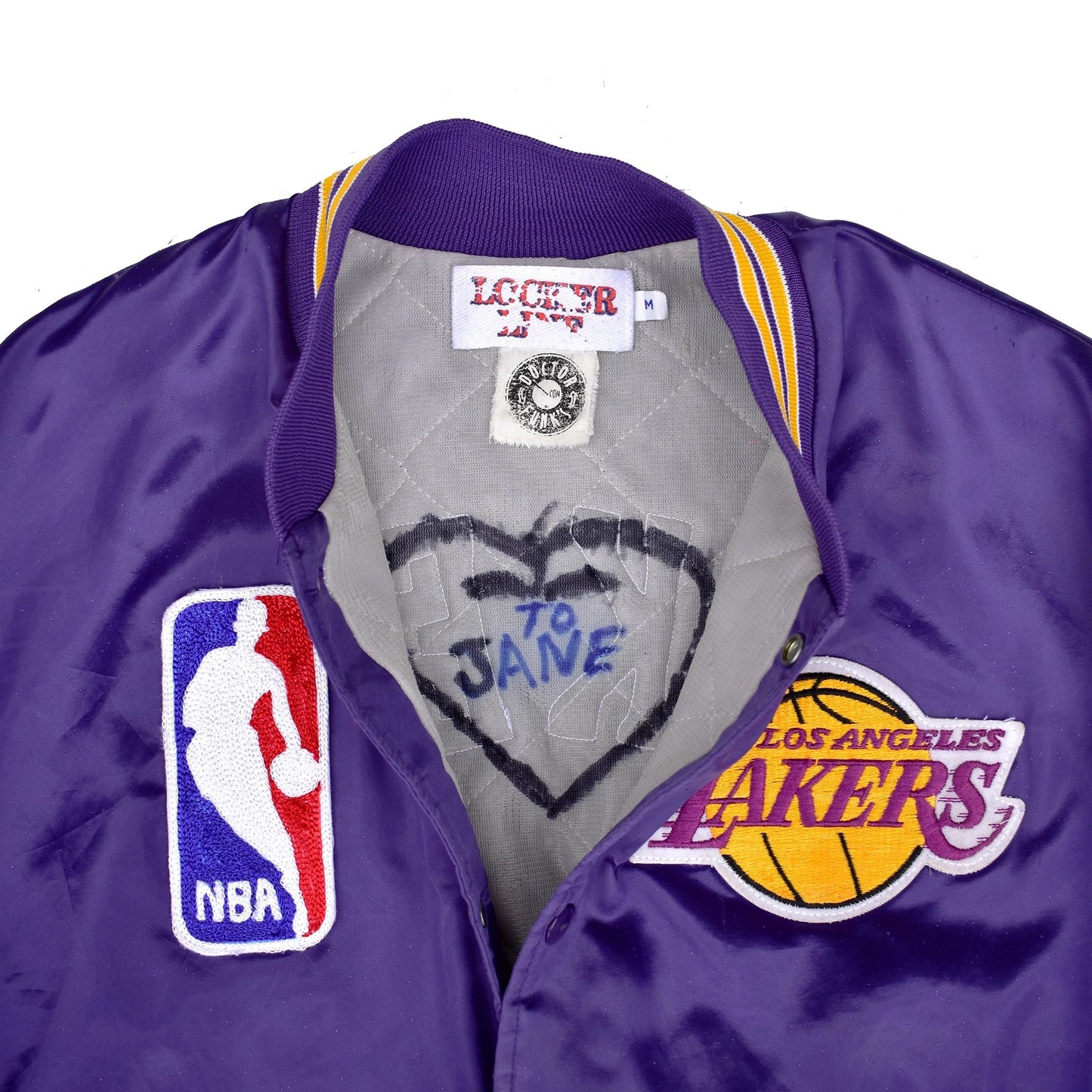 1/1 Los Angeles Lakers Custom Chain Stitch NBA Satin Jacket