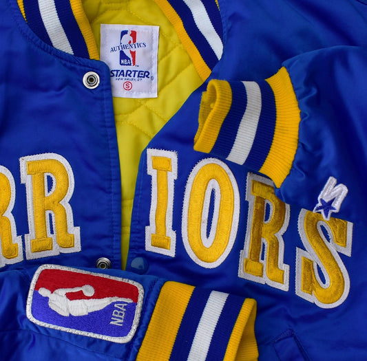 90s Golden State Warriors Starter NBA Dugout Jacket Size Small