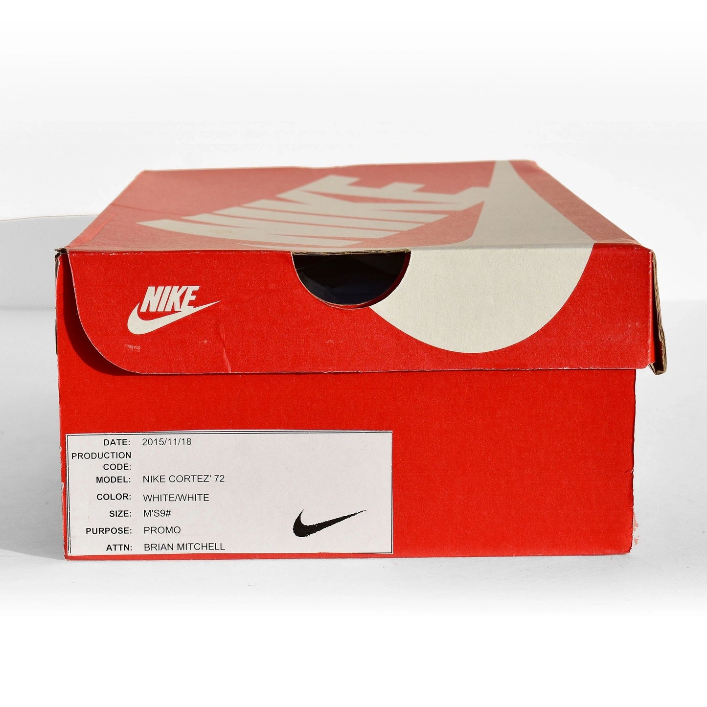 Nike Cortez 72 White/White PROMO SAMPLE Mens Size 9
