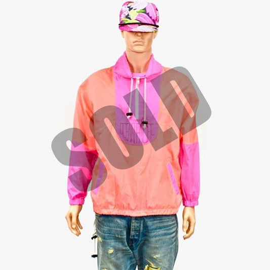 Ocean Pacific 90's Neon Pulloer Windbreaker Size Large