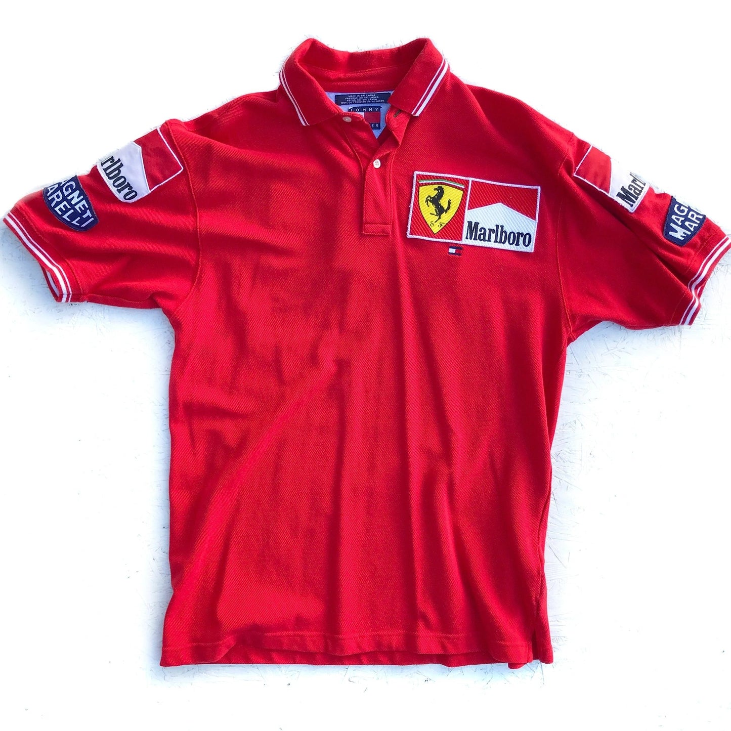 Tommy Hilfiger Pit Crew, Ferrari Racing Marlboro Patched Shirt