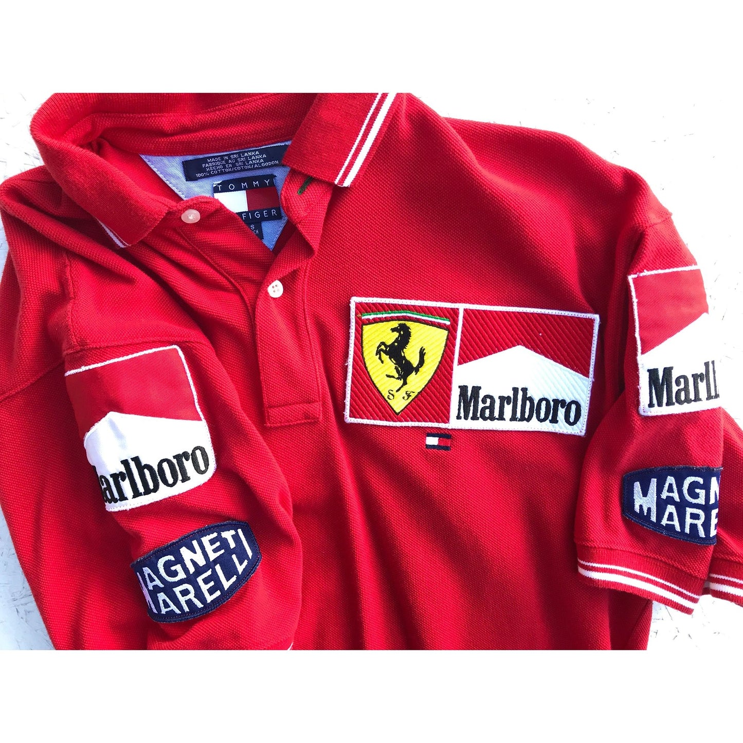 Tommy Hilfiger Pit Crew, Ferrari Racing Marlboro Patched Shirt