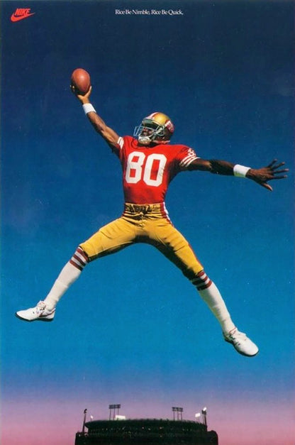 Nike Jerry "Rice Be Nimble" Original Print Candlestick 49ers Poster NEW