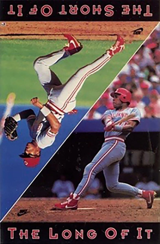 Nike Reds Barry Larkin Original 1990 Split Graphic Poster NEW